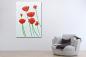 Preview: Large abstract flower painting modern poppy-1356